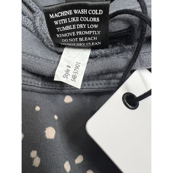 Bobi LA Legging Pant Drawstring Pull On Gray w/ Pinkish Paint Splatter Detail XS - Picture 12 of 13